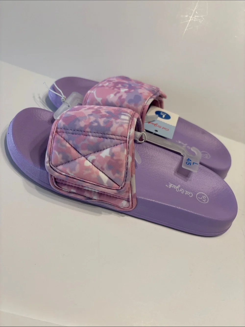 Cat & Jack Girl's Kris Purple Sport Slide Sandal
